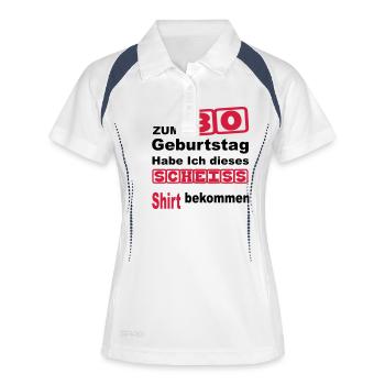 birthday 30 - Women's Polo breathable - white/navy - Front