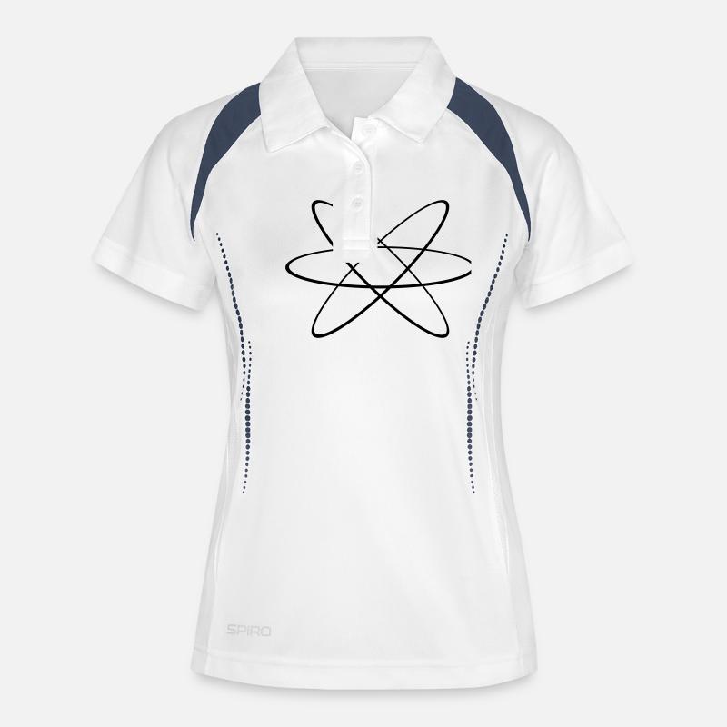 Atom 1c - Polo respirant Femme - blanc/marine