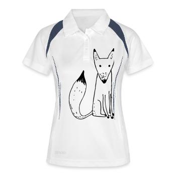 renard5mam - Frauen Polo atmungsaktiv - Weiß/Navy - Vorne