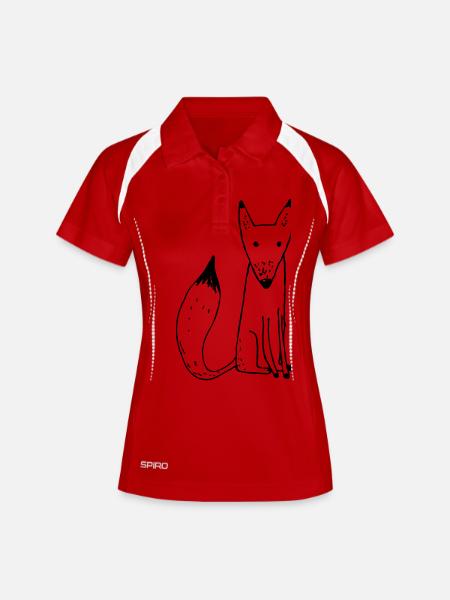 renard5mam - Frauen Polo atmungsaktiv - Weiß/Navy