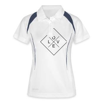 LOVE - Women's Polo breathable - white/navy - Front
