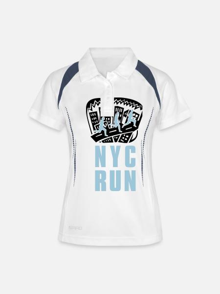 nyc_run - Women's Polo breathable - white/navy