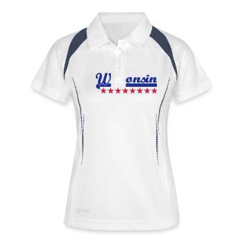 Wisconsin - Polo respirant Femme - blanc/marine - Devant