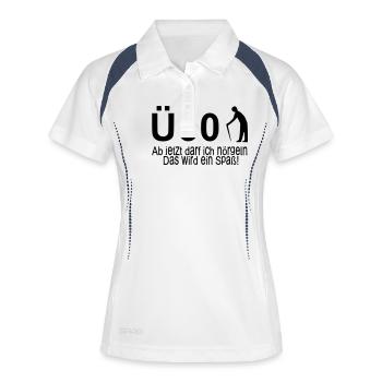 30. Geburtstag Ü30 – Ab jetzt darf ich nörgeln - Frauen Polo atmungsaktiv - Weiß/Navy - Vorne