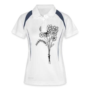 flowers - Women's Polo breathable - white/navy - Front