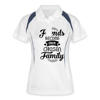 Friends Become Our Chosen Family - Women's Polo breathable - white/navy - Front