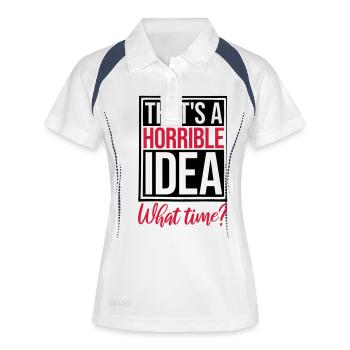 Thats a horrible Idea - Women's Polo breathable - white/navy - Front