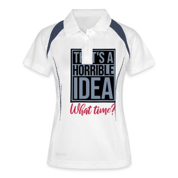 Thats a horrible Idea - Women's Polo breathable - white/navy - Front