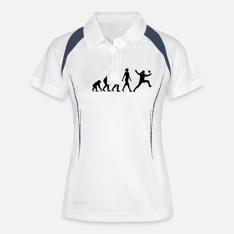Evolution Handball Torhueterin - Frauen Polo atmungsaktiv - Weiß/Navy