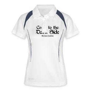 Come to the Dark Side - we have Cookies - Polo respirant Femme - blanc/marine - Devant