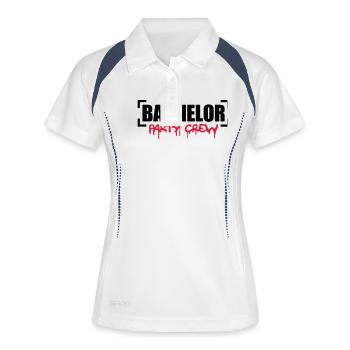 Bachelor Party Crew - Polo respirant Femme - blanc/marine - Devant