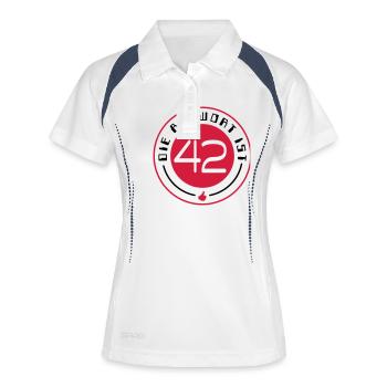 La réponse est 42 - Polo respirant Femme - blanc/marine - Devant