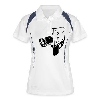 Kamera 5 - Frauen Polo atmungsaktiv - Weiß/Navy - Vorne
