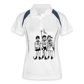 jeunes pionniers - Polo respirant Femme - blanc/marine - Devant