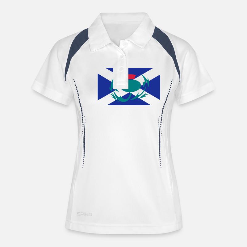 Scottish Flag Thistle - Women's Polo breathable - white/navy