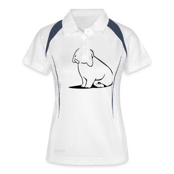 Ram Nain - Lapin - Bélier - Polo respirant Femme - blanc/marine - Devant