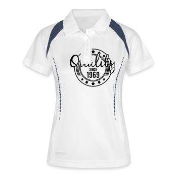 Birthday - Quality since 1969 (de) - Frauen Polo atmungsaktiv - Weiß/Navy - Vorne