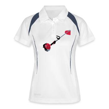 brushcutter_d1 - Women's Polo breathable - white/navy - Front