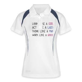 Look Like A Girl - Women's Polo breathable - white/navy - Front