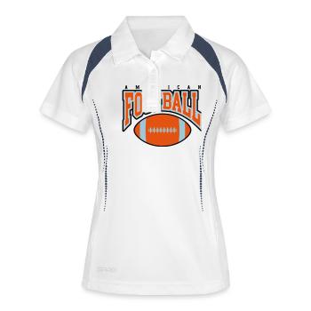 american football - rugby - Polo respirant Femme - blanc/marine - Devant