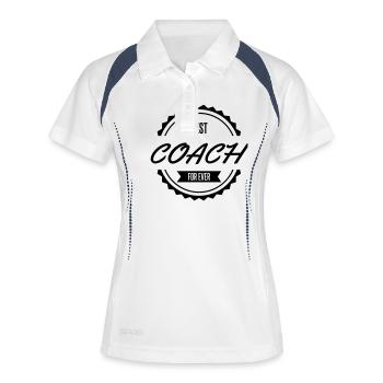 best coach - Polo respirant Femme - blanc/marine - Devant
