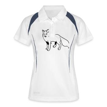 Fuchs - Frauen Polo atmungsaktiv - Weiß/Navy - Vorne