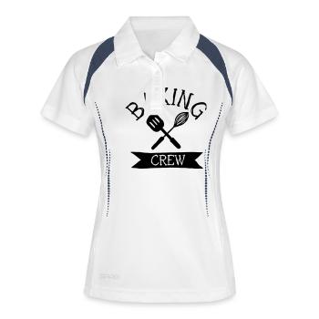 baking crew mixer - Frauen Polo atmungsaktiv - Weiß/Navy - Vorne