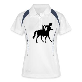 deux équipe bachelor mariage centaures amour homme - Polo respirant Femme - blanc/marine - Devant