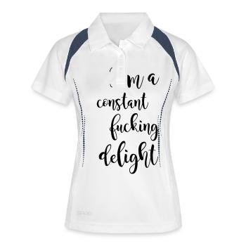 I'm a constant fucking delight - Women's Polo breathable - white/navy - Front