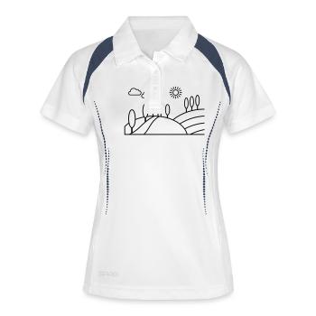 Tuscany landscape - Women's Polo breathable - white/navy - Front