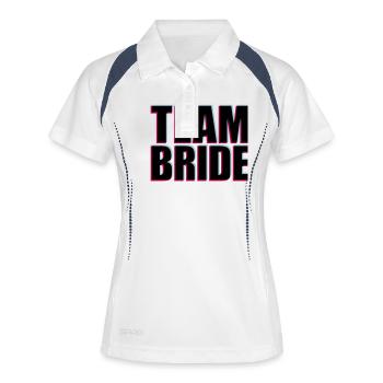Team Bride 3D - Women's Polo breathable - white/navy - Front