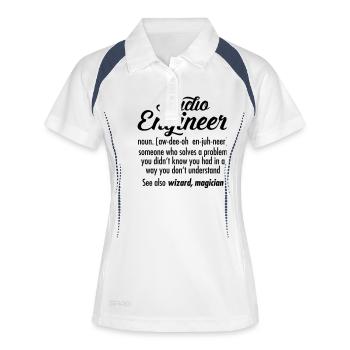 Audio Engineer - Definition - Women's Polo breathable - white/navy - Front
