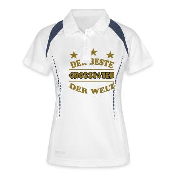 DER BESTE GROSSVATER DER WELT - Polo respirant Femme - blanc/marine - Devant