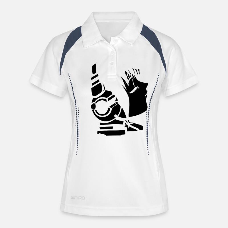 future_sound - Women's Polo breathable - white/navy