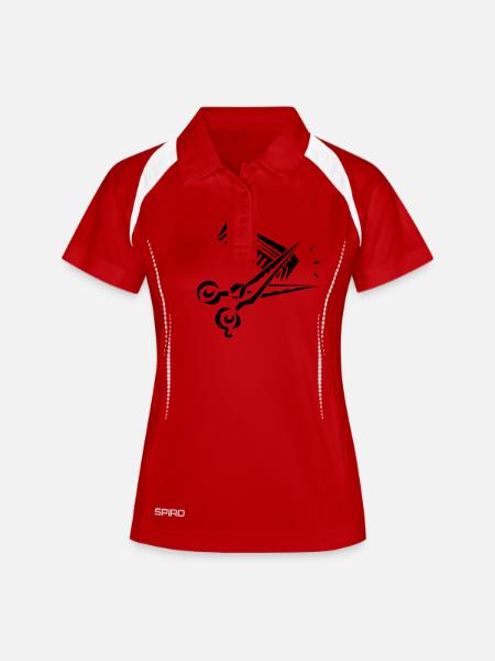 Sissors & peigne - Polo respirant Femme - blanc/marine