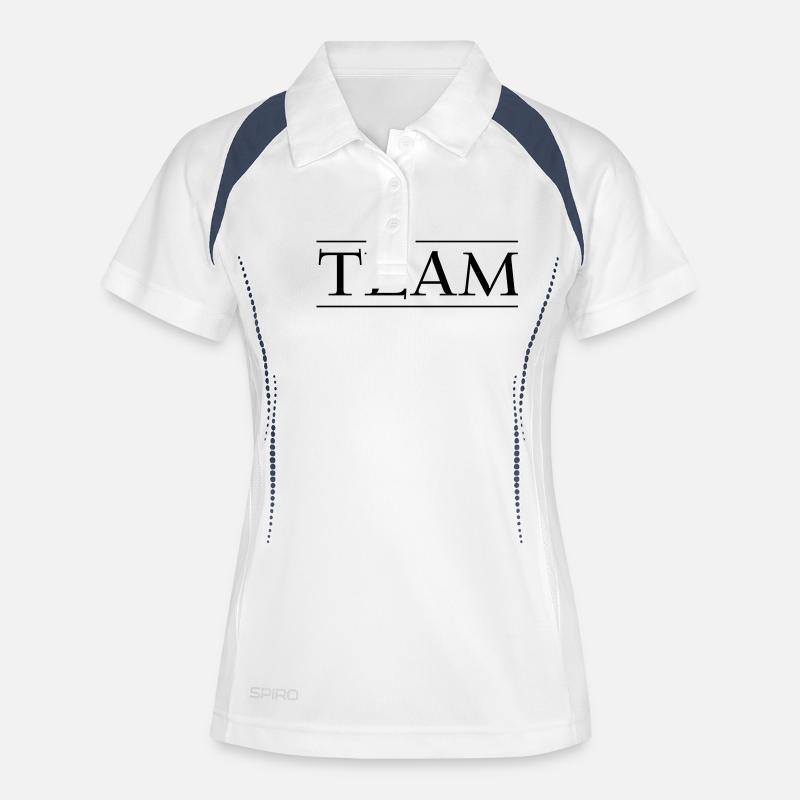 team - Women's Polo breathable - white/navy