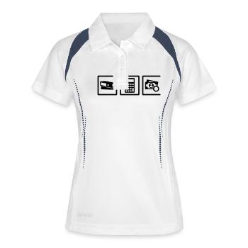 Comptable - Polo respirant Femme - blanc/marine - Devant