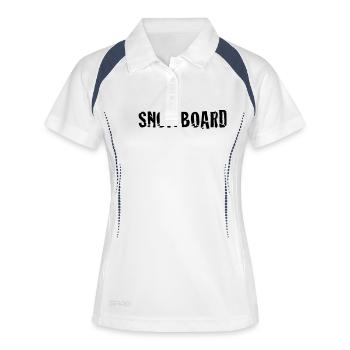snowboard - Polo respirant Femme - blanc/marine - Devant