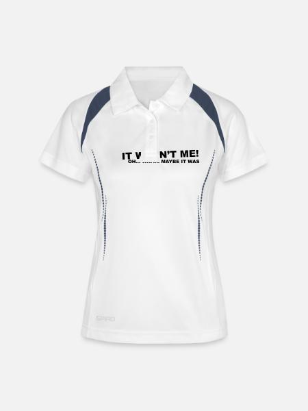 wasn't me! oh.... wait... - Women's Polo breathable - white/navy