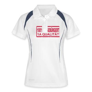 Naturalisé 100% - Polo respirant Femme - blanc/marine - Devant