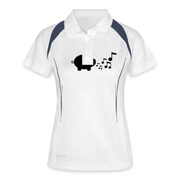 my_pig_whistles - Polo respirant Femme - blanc/marine - Devant