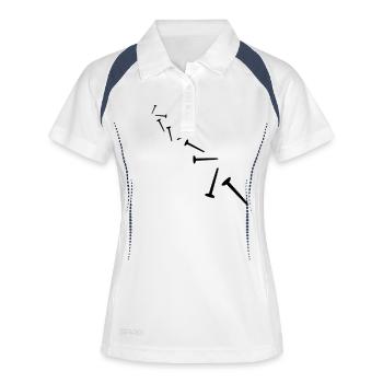 Screws Pattern - Women's Polo breathable - white/navy - Front