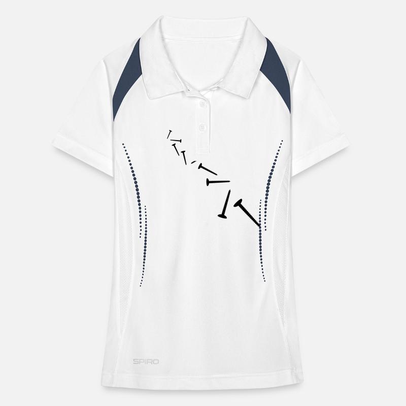 Screws Pattern Polo respirant Femme
