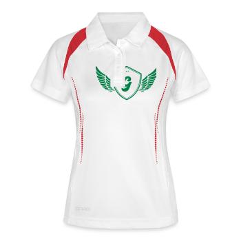 Armoiries G - Polo respirant Femme - blanc/marine - Devant