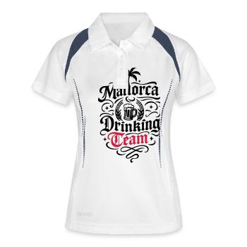 Mallorca Drinking Team - Women's Polo breathable - white/navy - Front