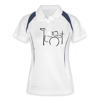 Drum Kit - Women's Polo breathable - white/navy - Front