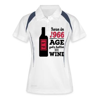 1966 - Frauen Polo atmungsaktiv - Weiß/Navy - Vorne