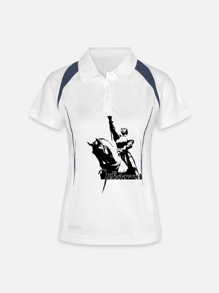 joan of arc - Women's Polo breathable - white/navy