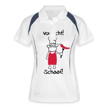 Caution schaaf! - Women's Polo breathable - white/navy - Front