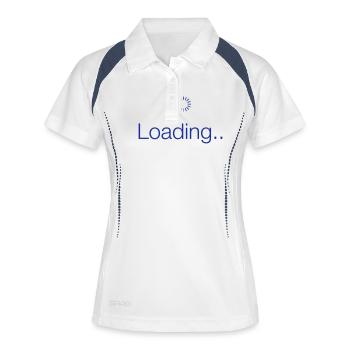 Loading - Women's Polo breathable - white/navy - Front